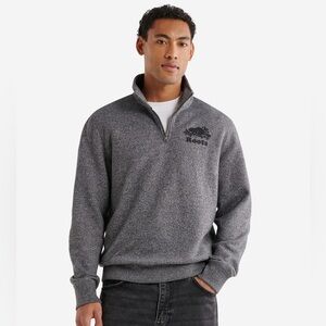Roots Men’s Gray Quarter Zip Pullover Sweater